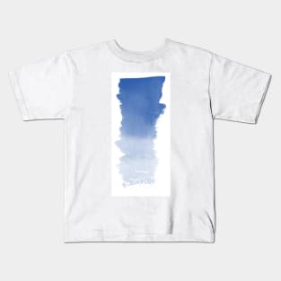 Blue Bold and Runny Brush Stroke Kids T-Shirt